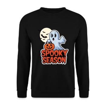 Mignon Halloween Fantôme Spooky Saison Fantôme - Sweat-shirt Unisexe - noir - Devant - Alina (178cm) & Michal (187cm)