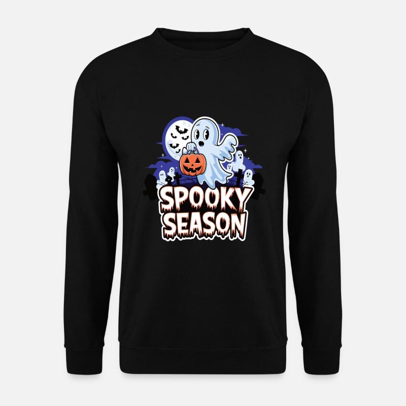 Cute Halloween Ghost Spooky Season Ghost - Unisex Pullover - Schwarz
