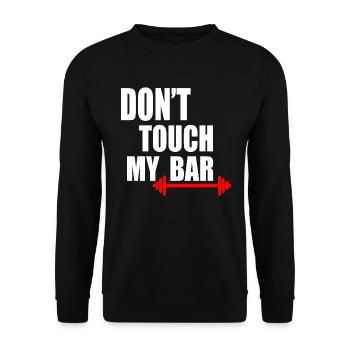 Dont touch my bar - Unisex Sweatshirt - black - Front - Alina (178cm) & Michal (187cm)