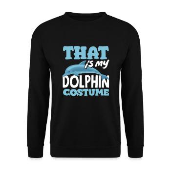 This is my dolphin costume - Unisex Sweatshirt - black - Front - Alina (178cm) & Michal (187cm)