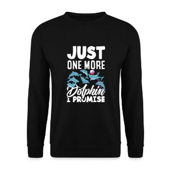 Nur Noch Ein Delfin Versprochen - Unisex Pullover - Schwarz - Vorne - Alina (178cm) & Michal (187cm)