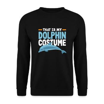 Das Ist Mein Delfin Kostüm Lustig - Unisex Pullover - Schwarz - Vorne - Alina (178cm) & Michal (187cm)