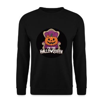 Halloween Women's Costume - Unisex Sweatshirt - black - Front - Alina (178cm) & Michal (187cm)
