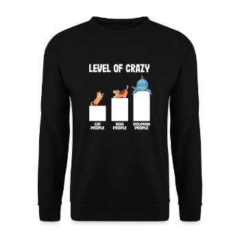 Niveau de liste d’animaux fous Amoureux des animaux - Sweat-shirt Unisexe - noir - Devant - Alina (178cm) & Michal (187cm)