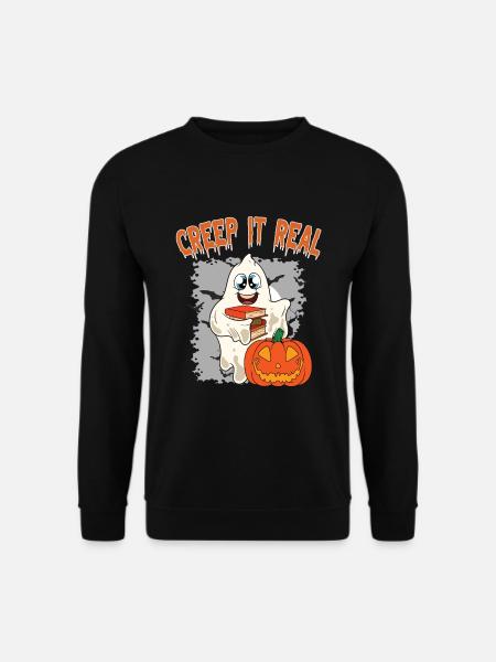 Cute Halloween Ghost Halloween - Unisex Sweatshirt - black