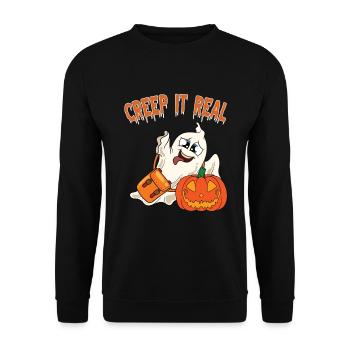 Mignon Halloween Fantôme Halloween - Sweat-shirt Unisexe - noir - Devant - Alina (178cm) & Michal (187cm)