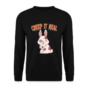 Mignon Halloween Fantôme Halloween - Sweat-shirt Unisexe - noir - Devant - Alina (178cm) & Michal (187cm)