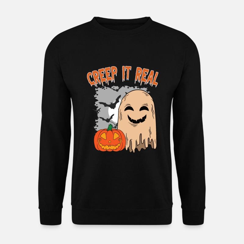 Cute Halloween Ghost Halloween - Unisex Sweatshirt - black
