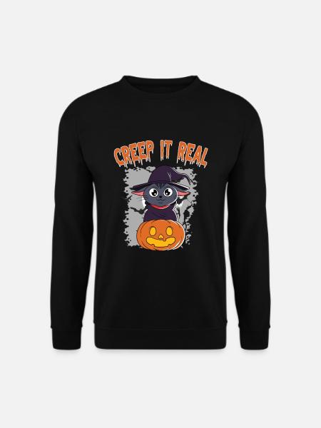 Cute Halloween Ghost Halloween - Unisex Sweatshirt - black