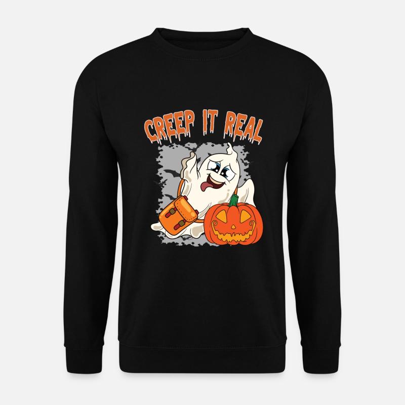 Cute Halloween Ghost Halloween - Unisex Sweatshirt - black