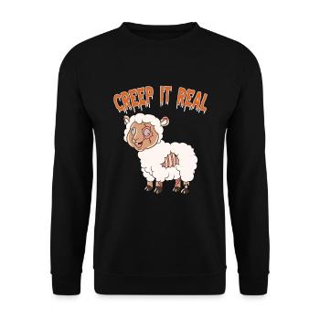 Mignon Halloween Fantôme Halloween - Sweat-shirt Unisexe - noir - Devant - Alina (178cm) & Michal (187cm)
