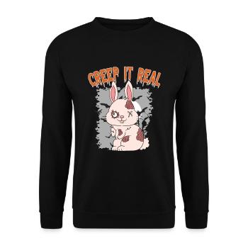 Mignon Halloween Fantôme Halloween - Sweat-shirt Unisexe - noir - Devant - Alina (178cm) & Michal (187cm)