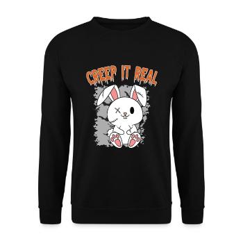 Mignon Halloween Fantôme Halloween - Sweat-shirt Unisexe - noir - Devant - Alina (178cm) & Michal (187cm)