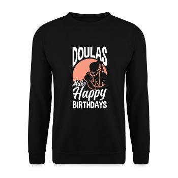 Doula Geschenk Doula Doulas - Unisex Pullover - Schwarz - Vorne - Alina (178cm) & Michal (187cm)