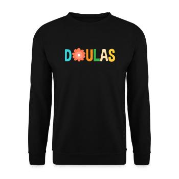Doula Geschenk Doula Doulas - Unisex Pullover - Schwarz - Vorne - Alina (178cm) & Michal (187cm)