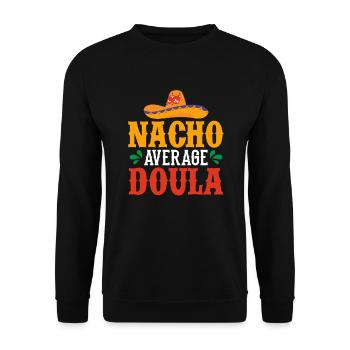 Doula Geschenk Doula Doulas - Unisex Pullover - Schwarz - Vorne - Alina (178cm) & Michal (187cm)