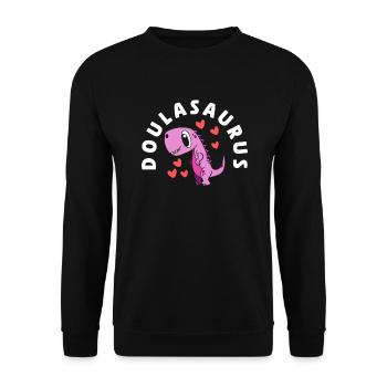 Doula Geschenk Doula Doulas - Unisex Pullover - Schwarz - Vorne - Alina (178cm) & Michal (187cm)
