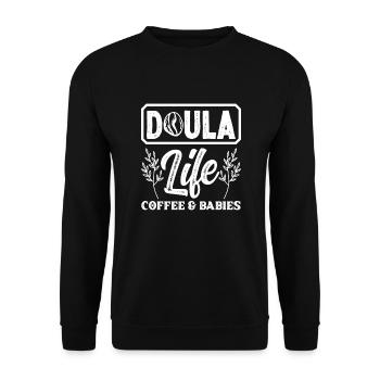 Doula Geschenk Doula Doulas - Unisex Pullover - Schwarz - Vorne - Alina (178cm) & Michal (187cm)