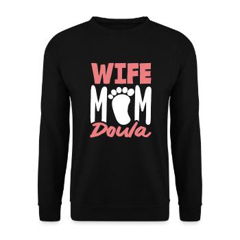 Doula Geschenk Doula Doulas - Unisex Pullover - Schwarz - Vorne - Alina (178cm) & Michal (187cm)