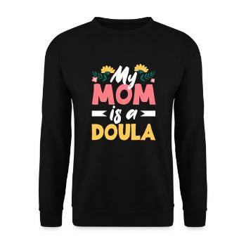 Doula Geschenk Doula Doulas - Unisex Pullover - Schwarz - Vorne - Alina (178cm) & Michal (187cm)