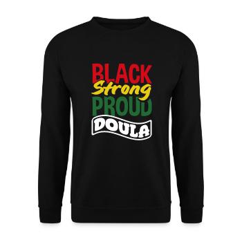 Doula Geschenk Doula Doulas - Unisex Pullover - Schwarz - Vorne - Alina (178cm) & Michal (187cm)