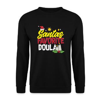 Doula Geschenk Doula Doulas - Unisex Pullover - Schwarz - Vorne - Alina (178cm) & Michal (187cm)
