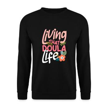 Doula Geschenk Doula Doulas - Unisex Pullover - Schwarz - Vorne - Alina (178cm) & Michal (187cm)