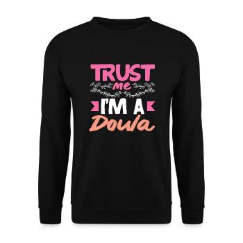 Doula Geschenk Doula Doulas - Unisex Pullover - Schwarz - Vorne - Alina (178cm) & Michal (187cm)