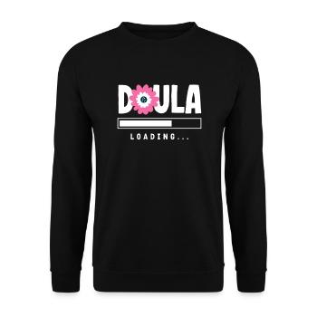 Doula Geschenk Doula Doulas - Unisex Pullover - Schwarz - Vorne - Alina (178cm) & Michal (187cm)