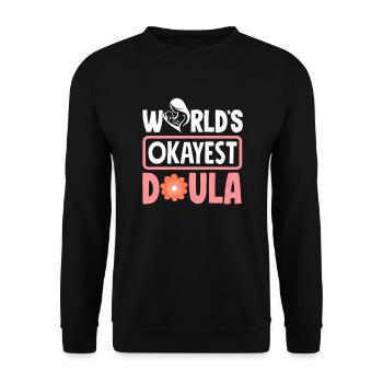 Doula Geschenk Doula Doulas - Unisex Pullover - Schwarz - Vorne - Alina (178cm) & Michal (187cm)