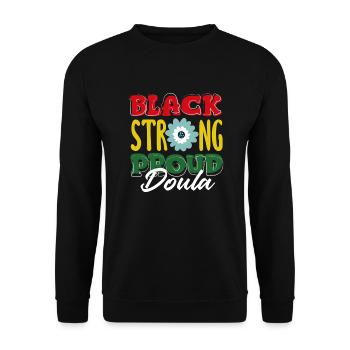 Doula Geschenk Doula Doulas - Unisex Pullover - Schwarz - Vorne - Alina (178cm) & Michal (187cm)