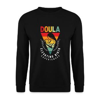 Doula Geschenk Doula Doulas - Unisex Pullover - Schwarz - Vorne - Alina (178cm) & Michal (187cm)
