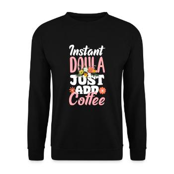 Doula Geschenk Doula Doulas - Unisex Pullover - Schwarz - Vorne - Alina (178cm) & Michal (187cm)
