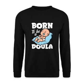 Doula Geschenk Doula Doulas - Unisex Pullover - Schwarz - Vorne - Alina (178cm) & Michal (187cm)