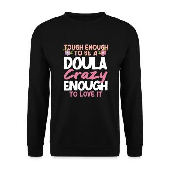 Doula Geschenk Doula Doulas - Unisex Pullover - Schwarz - Vorne - Alina (178cm) & Michal (187cm)