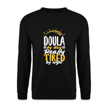 Doula Geschenk Doula Doulas - Unisex Pullover - Schwarz - Vorne - Alina (178cm) & Michal (187cm)
