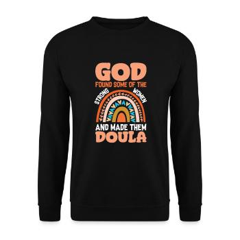 Doula Geschenk Doula Doulas - Unisex Pullover - Schwarz - Vorne - Alina (178cm) & Michal (187cm)