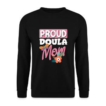 Doula Geschenk Doula Doulas - Unisex Pullover - Schwarz - Vorne - Alina (178cm) & Michal (187cm)