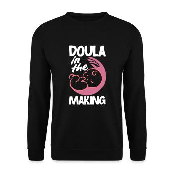 Doula Geschenk Doula Doulas - Unisex Pullover - Schwarz - Vorne - Alina (178cm) & Michal (187cm)