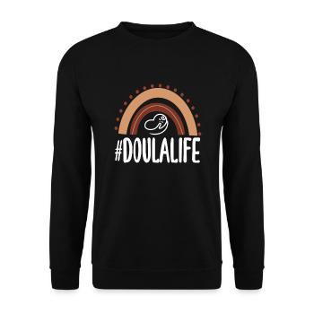 Doula Geschenk Doula Doulas - Unisex Pullover - Schwarz - Vorne - Alina (178cm) & Michal (187cm)