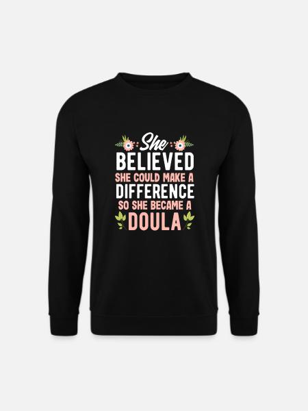 Doula Geschenk Doula Doulas - Unisex Pullover - Schwarz