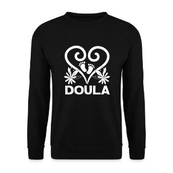 Doula Geschenk Doula Doulas - Unisex Pullover - Schwarz - Vorne - Alina (178cm) & Michal (187cm)