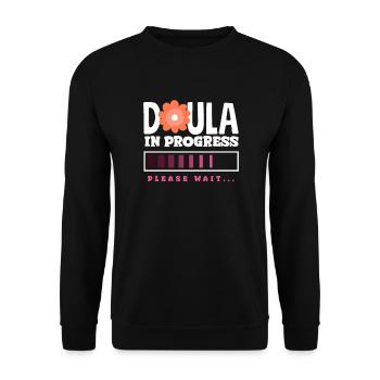 Doula Geschenk Doula Doulas - Unisex Pullover - Schwarz - Vorne - Alina (178cm) & Michal (187cm)