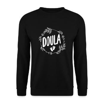 Doula Geschenk Doula Doulas - Unisex Pullover - Schwarz - Vorne - Alina (178cm) & Michal (187cm)