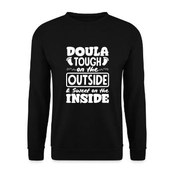 Doula Geschenk Doula Doulas - Unisex Pullover - Schwarz - Vorne - Alina (178cm) & Michal (187cm)