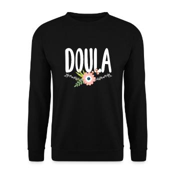 Doula Geschenk Doula Doulas - Unisex Pullover - Schwarz - Vorne - Alina (178cm) & Michal (187cm)