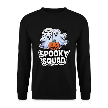 Halloween Spooky Squad Geist mit Mütze - Unisex Pullover - Schwarz - Vorne - Alina (178cm) & Michal (187cm)