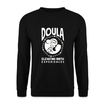 Doula Geschenk Doula Doulas - Unisex Pullover - Schwarz - Vorne - Alina (178cm) & Michal (187cm)