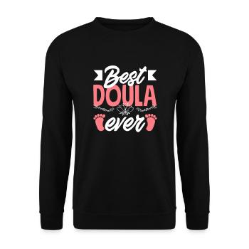 Doula Geschenk Doula Doulas - Unisex Pullover - Schwarz - Vorne - Alina (178cm) & Michal (187cm)