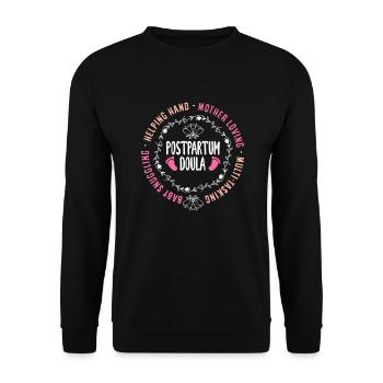 Doula Geschenk Doula Doulas - Unisex Pullover - Schwarz - Vorne - Alina (178cm) & Michal (187cm)